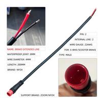 Extension Cord 20cm Electric Bicycle Parts Extension Cable 2 Pin Male