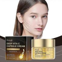 Deep Vita C Capsule Cream, Anti-Aging Face Moisturizer Capsule Cream, Moisturizing Anti-Wrinkle Vitamin C Lotion For Instant Glow