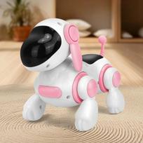 Electronic intelligent interactive robot dog, crawling dog toy with lights and music simulation, singing and interactive childre rožinė