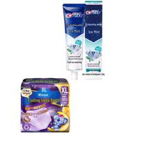 Crest 3D White Icy Mint Toothpaste & Whisper Pads Bundle
