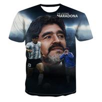 Summer Hot Selling Fashionable Football Star Creative Support Personalized Casual T-shirt for Football Fans S