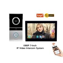 IP Smart Video Doorbell Intercom System Camera 1080P 7-inch Touch Screen Waterproof Tuya Compatible 4-Wire POE Access Control (as the picture,IP&Two-Way Intercom)