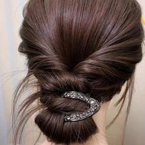 High Ponytail V-Shaped High-End Semi-Tied Hair, Headgear Grab Clip, Large Hair Volume, Multiple Hairpins, Disc Hair, Shark Clip, Korean Version