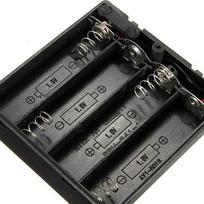 6V 4 X AA Battery Holder Case Slot Holder Plastic Storage Box with OFF/ON Switch Wires for RC Parts for Output DC 6V