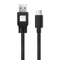 VAORLO ZF269 Bluetooth siųstuvas + C tipo įkrovimo laidas 2 viename garso adapteris 2A įkrovimo duomenų kabelis, skirtas perjungti ausines televizoriui juoda