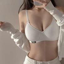 Girls Sports Push Up Bras Wireless Soft Thin Underwear For Women Sexy Lingerie Gym Sling Bras Inner Tops Female Simple Brassiere Backless Underwear XL