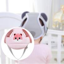 Animacinis šalmas-kepurė reguliuojamas apsauginis nuo smūgių 45~57cm apsauginis galvos apdangalas vaikams kūdikiams 6-20 rožinė