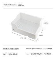 Rabbit cat litter box anti-tipper and anti-spraying toilet pan Four-corner design for use in cages Training toilet for use cages balta