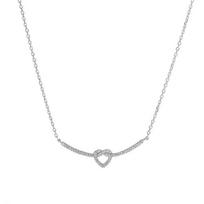 Again Jewelry Vėl papuošalai Sidabrinis pakabukas su spindinčia širdele AJNA0006