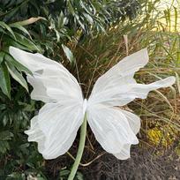 NEW 3D Simulated Flowers 40CM Colorful Veil Butterfly Large-scale Giant Layout Background Decoration Road balta
