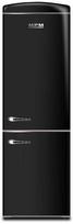 Šaldytuvas REFRIGERATOR MPM-375-FR-53 FULL NO FROST RETRO Juodas