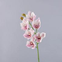 Realus lietimas Silikoninė medvilninė orchidėja 6 galvutės Dirbtinės gėlės Realistiškos dirbtinės gėlės Vestuvės oranžinė