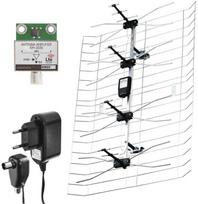 Lauko antena EMOS EM-030, 0–100 km, DVB-T2, DAB, LTE/4G filtras