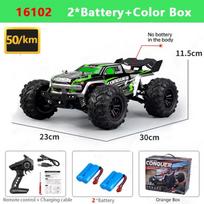 SCY 1:16 4WD RC Car 70KM/H Or 50KM/H With LED Light 2.4G Remote Control Cars High Speed Drift Monster 4x4 Truck for Children Gif