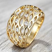 2026 Grid Scattered Inlaid Zircon Ring Female, Light Luxury Commuter Wide-faced Ring no. 6