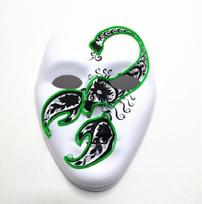Scorpion Glow Mask, EL Mask Halloween, LED Mask Scary Cosplay Party Mask 3&LST-EL-SC violetinė