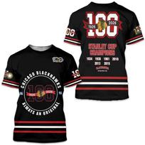 2026 Summer New Chicago Blackhawks Stanley Cup Championship Jersey Family Matching T-Shirt, suitable for everyday wear and training, Y2K style. S juoda
