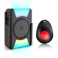 Daytech CC21 LED Strobe Light Door Bell Vibrate Caregiver Call Pager Elderly Deaf Loud Sound Hospital Restaurant Clinic Cafe Use juoda