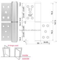 Silver 45 KG Soft Self-Closing Hydraulic Aluminum Profile Metal Glass Door Hinges Easy Installation for Modern Wooden Doors