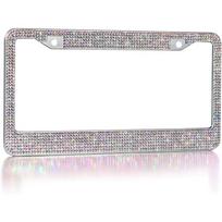 For Canada Stainless Steel License Plate Frame Bling License Plate For USA Truck Car Frame Plate AB color