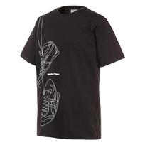 Onitsuka Tiger T Shirts Unisex Black Crew Neck Moderate Straight Fit 2183A840-001 S