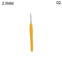 1vnt 2-8mm guminės rankenos nėrimo kabliukai, adatos, mezgimo pynimo amatų siūlai, siuvimo įrankiai, nėrimo mezgimo adatos 02-2.5MM-1PC