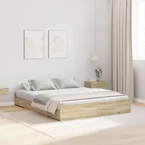 Lova su daiktų laikymo vieta Sonoma ąžuolas 150 x 200 cm