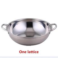 28–30 cm nerūdijančio plieno 1,5 mm 2 grotelių stora dviguba ausų sriubos viryklė Hot Pot Twin Divided Indų indukcinė viryklė 34cm gray