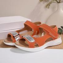 Classic Sandals Comfortable, Lightweight, Flat Velcro Women's Shoes Fashionable and Elegant Summer Sandals 43 oranžinė