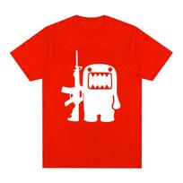 Retro Domo Kun AK47 Fun T-shirt Women's Casual Tshirt Short Sleeve Oversized T-shirt Street Wear S