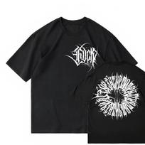 Laiskas T-shirt Chicano Tamsus Gėlių Šriftas Vakarų Kranto Spausdintas Aukštosios Gatvės Trumpomis Rankovėmis Amerikietiška Medvilnė Madingi Drabužiai S