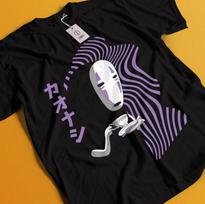 No-Face Dvasios praeities marškinėliai Ghibli Chihiro Haku Mergaitė Anime Dovana Manga marškinėliai S