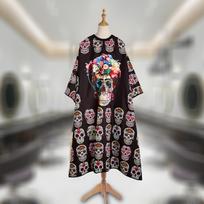 Colorful Waterproof Haircut Gown Barber Cape Hair Styling Cape, for Salon Haircut, and Black C 140x160cm