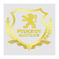 Automobilio emblema Kėbulo šoninė Metalinė 3D emblema Kviečių varpos Lipdukas Decal Automobilio išorės priedai Peugeot 3008 5008 208 407 406 307 sidabras
