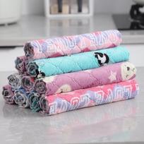 1/5/10PCS Extra Thickened Dual-Side Patterned Coral Fleece Microfiber Rag | Lint-Free Super Absorbent Quick-Drying Towel 1pc
