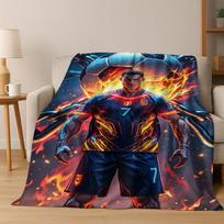 3D Goat Football Star R-Ronaldo Cartoon Art Flannel Blanket,Cozy Soft Throw Blanket for Home Bedroom Bed Sofa Picnic Cover Kid 75x90cm