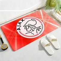 Amsterdamsche Football Club Ajax Floor Mat Soft Thickened Non-Slip Door Mat for Living Room Home Decor Flannel Rugs 40x60cm