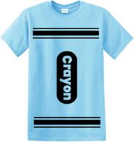 Crayon Tshirt Halloween Costume for Men Women Adult Size | Funny Cool Shirt idea | Graphic tee S įvairiaspalvis