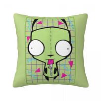 Gir Invaders Zims Cartoon Square Pillow Case Cushion Cover Creative Decorative Pillowcover For Car 45X45Cm Peach skin 18*18(CM)-1Pcs