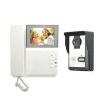Visible 4.3 Inches Screen Smart Video Doorbell Wired Video Door Phone Intercom Kit Support Monitoring Unlock (White,AU) balta