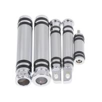 Chrome CNC Hand Bar Grips Footpeg Gear Shifter Pegs for Harley Sportster XL 883 Touring Dyna Breakout Softail Chopper Custom