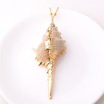 Creative Beach Shell kaklo pakabukas moterims 1 beige