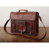 Shoulder Men Vintage Leather Messenger Briefcase Satchel Laptop Bag 11X15X5 ruda