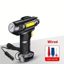 Automobilyje montuojamas pripūtimo siurblys, belaidis automobilio oro siurblys, elektrinis oro siurblys, automobilio padangų aukšto slėgio didelio galingumo pripūtimo siurblys Wired Pointer black