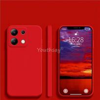 For Xiaomi Redmi Note 13 Case For Redmi Note 13 Cover Silicone Plain TPU Anti-drop Phone Protector Cover Redmi Note 13 Pro Case Redmi Note 13 4G raudona