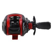 8KG Baitcasting ritė su dvigubais sandarikliais, meškerės ritė su magnetine stabdžių sistema, juoda raudona, standartinė 7.2, dešiniarankė black