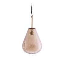 Gintarinės spalvos kabantis šviestuvas su stiklo gaubtu Leona – Light & Living