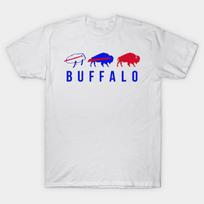 Men Black Print T-shirt Buffalo Bills #Amine0134 No-Cut Transfer Paper Print Cotton Tshirt 2XL balta