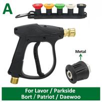Lavor /ParksideBort/Patrio Compatible Snow Foam Lance Kit - High Pressure Water Gun + Quick Connector Multi Nozzles for Car Wash