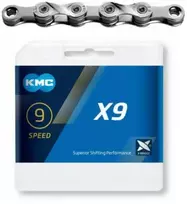 KMC Grandinė X9 114 Grandžių Sidabrinė Dėžutė
